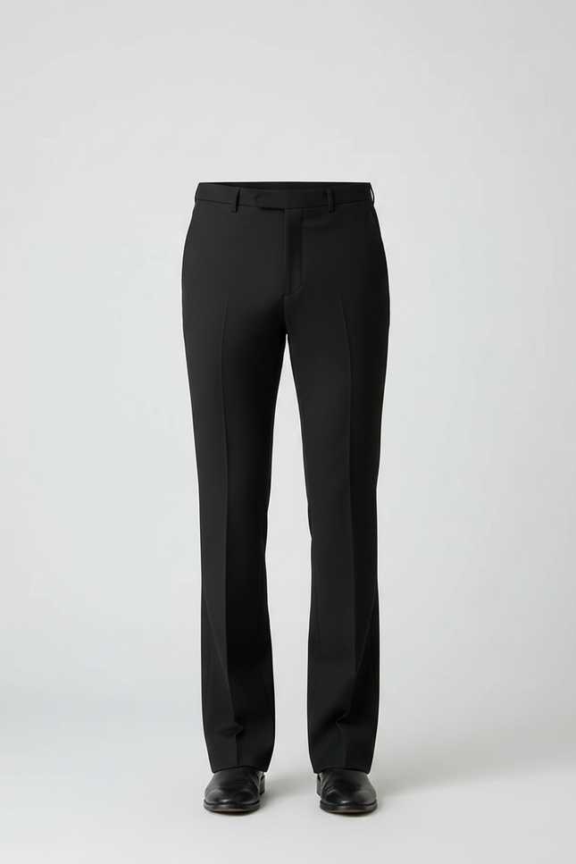 Pantalon Patte D'Éléphant Noir Homme Ajusté Élégant Classique - Polyester - vue 3