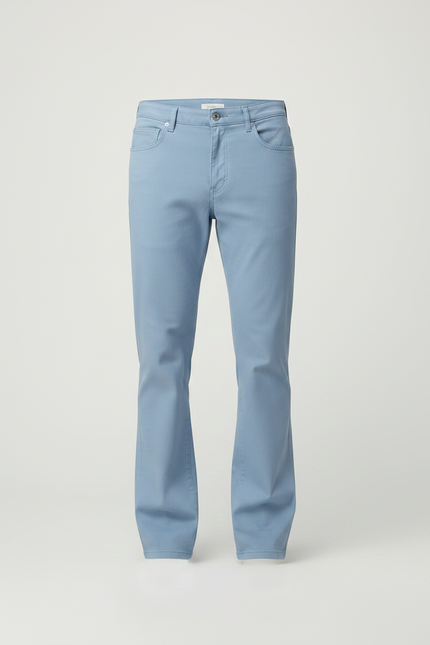 Pantalon Patte D'Éléphant Homme Bleu Ciel Décontracté Classique - Gabardine - vue 3