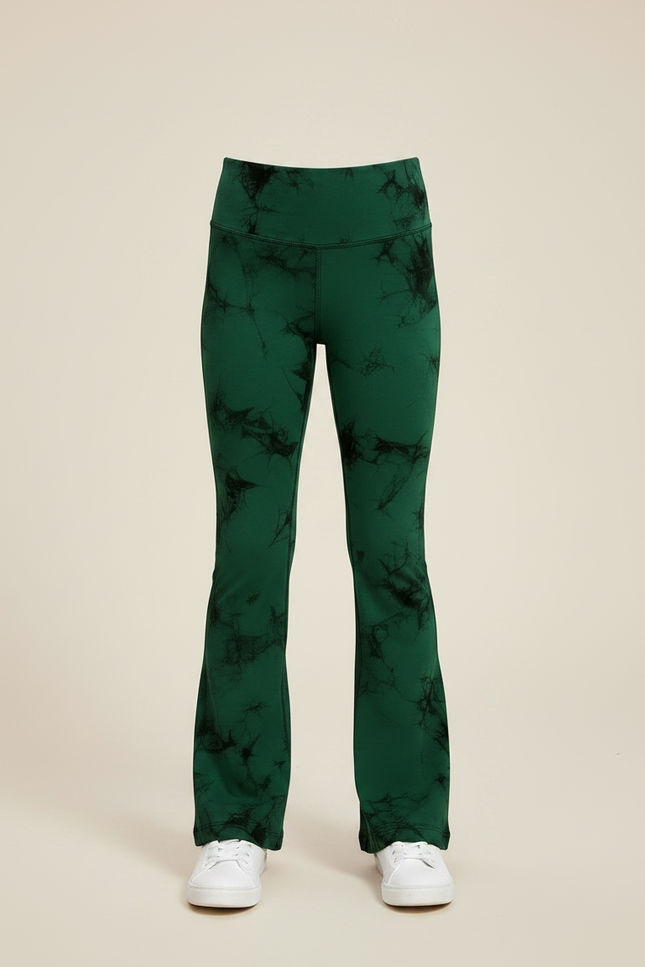 Pantalon Patte D'Éléphant Vert Tie-Dye Évasé Confortable Fille - Polyester - vue 3