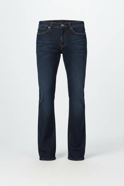 Pantalon Patte D'Éléphant Homme Bleu Denim Évasé Classique - Jean - vue 3