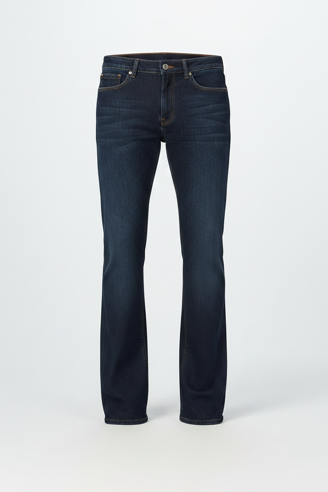 Pantalon Patte D'Éléphant Homme Bleu Denim Évasé Classique - Jean - vue 3