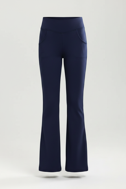 Pantalon Patte D'Éléphant Bleu Marine Évasé Confortable Fille - Polyester - vue 3