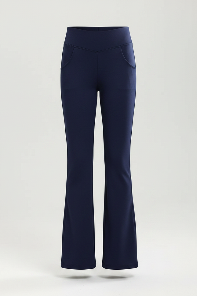 Pantalon Patte D'Éléphant Bleu Marine Évasé Confortable Fille - Polyester - vue 3