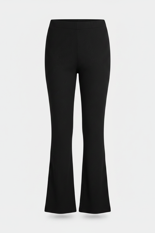 Pantalon Patte D'Éléphant Noir Côtelé Confortable Enfant - Maille - vue 3