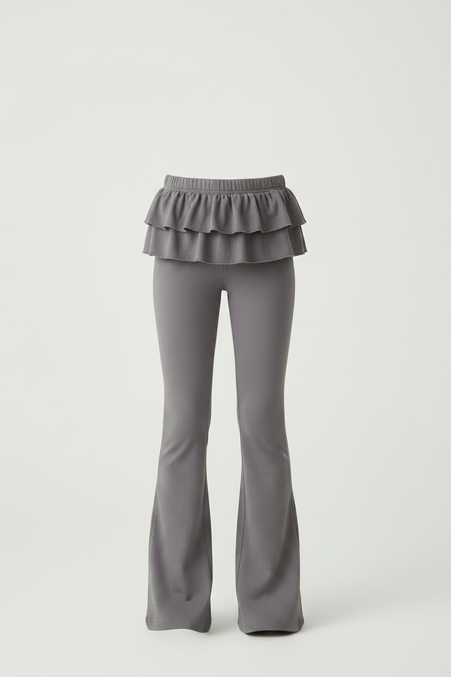 Pantalon Patte D'Éléphant Gris Volants Confortable Enfant - Molleton - vue 3