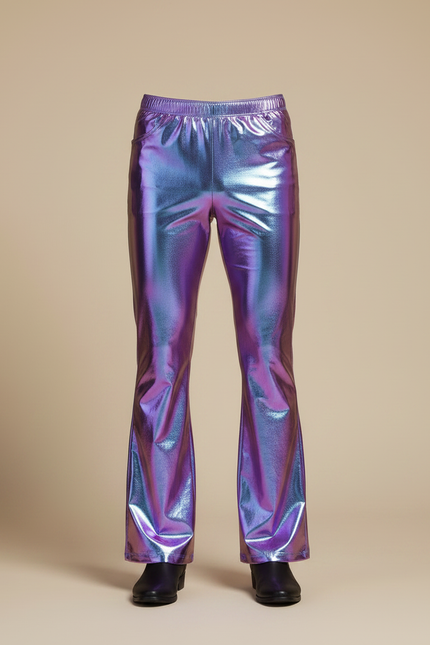 Pantalon Patte D'éléphant Violet - Polyester - vue 3