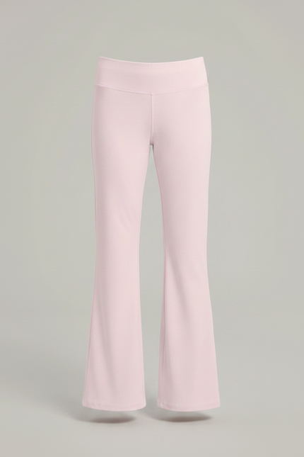 Pantalon Patte D'Éléphant Rose Clair Confortable Extensible Fille - Polyester - vue 3