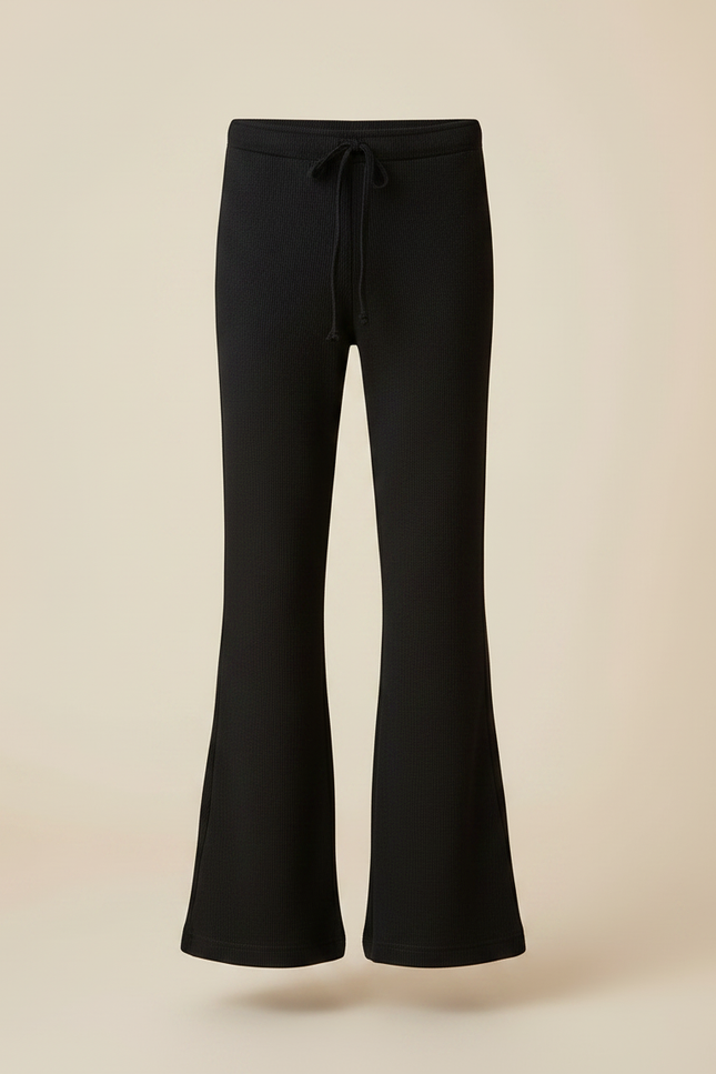 Pantalon Patte D'Éléphant Noir Côtelé Décontracté Enfant Garçons - Maille - vue 3