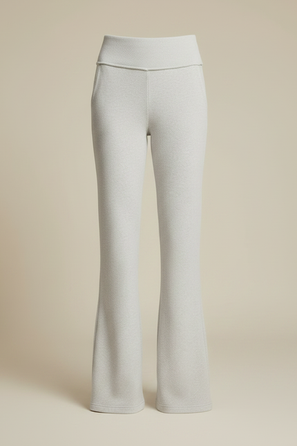 Pantalon Patte D'Éléphant Gris Chiné Évasé Confortable Décontracté - Molleton - vue 3