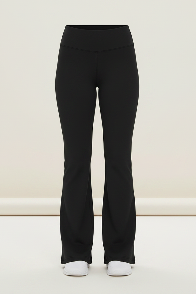 Pantalon Patte D'Éléphant Taille Haute Confortable Yoga Sport - Noir Polyester - vue 3