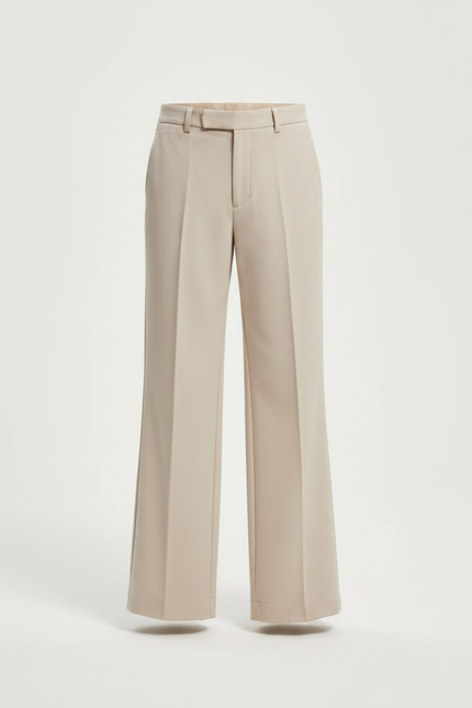 Pantalon Patte D'Éléphant Beige Uni Ample Décontracté Enfant - Gabardine - vue 3
