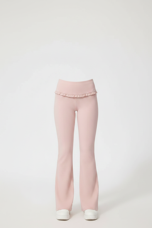Pantalon Patte D'Éléphant Rose Volants Confortable Fille - Polyester - vue 3