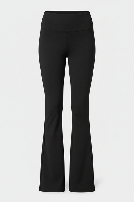 Pantalon Patte D'Éléphant Noir Taille Haute Évasé Chic - Polyester - vue 3