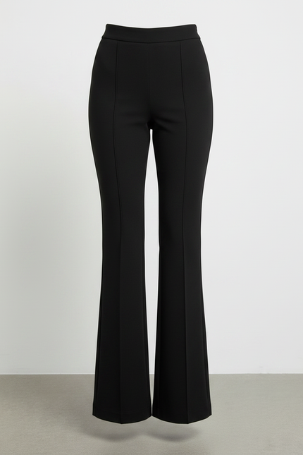 Pantalon Patte D'Éléphant Noir Évasé Élégant Taille Haute - Polyester - vue 3