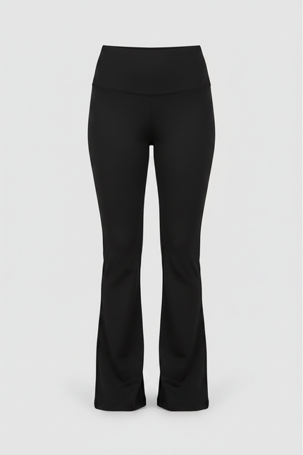 Pantalon Patte D'Éléphant Noir Taille Haute Fluide Confortable - Polyester - vue 3