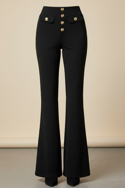 Pantalon Patte D'Éléphant Acad - Noir Polyester - vue 3