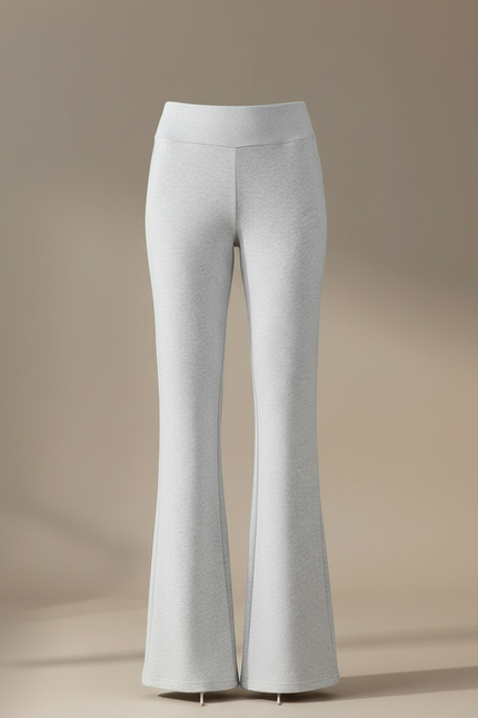 Pantalon Patte D'Éléphant Gris Évasé Confortable Décontracté Femme - Molleton - vue 3