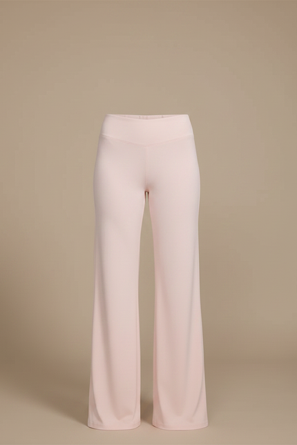 Pantalon Patte D'Éléphant Rose Ample Fluide Taille Haute - Viscose - vue 3