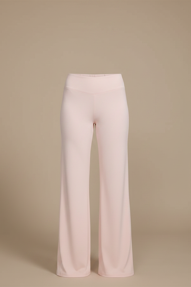 Pantalon Patte D'Éléphant Rose Ample Fluide Taille Haute - Viscose - vue 3