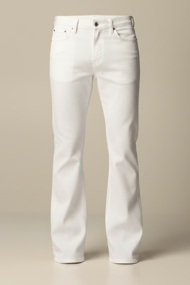Pantalon Jean Patte D'éléphant Homme - Blanc - vue 3