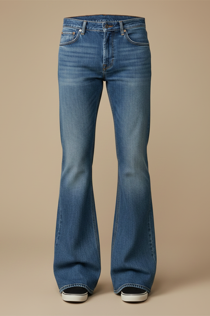 Combinaison Pantalon Patte D'éléphant - Bleu Jean - vue 3