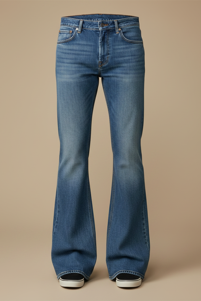 Combinaison Pantalon Patte D'éléphant - Bleu Jean - vue 3