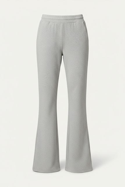 Pantalon Patte D'Éléphant Gris Décontracté Confortable Sport - Molleton - vue 3