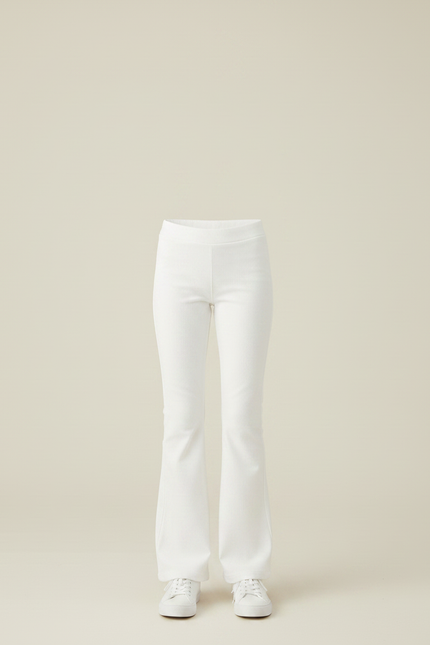 Pantalon Patte D'Éléphant Blanc Côtelé Confortable Fille - Maille - vue 3