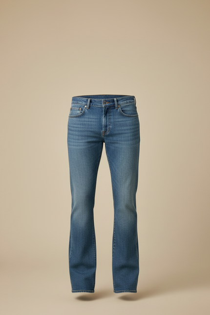 Pantalon Patte D'Éléphant Jean Bleu Décontracté Homme - vue 3