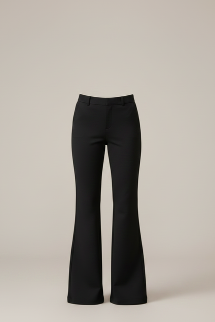 Pantalon Patte D'Éléphant Noir Évasé Stretch Confortable - Polyester - vue 3