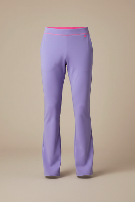 Pantalon Patte D'Éléphant Violet Uni Évasé Confortable Homme - Polyester - vue 3