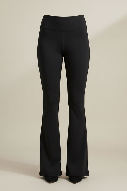 Pantalon Patte D'Éléphant Noir Taille Haute Confortable Femme - Polyester - vue 3