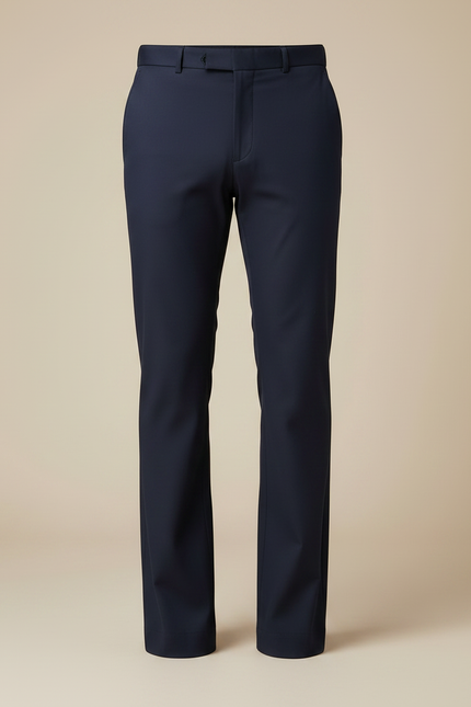 Pantalon Patte D'Éléphant Bleu Marine Évasé Élégant Décontracté Homme - Polyester - vue 3