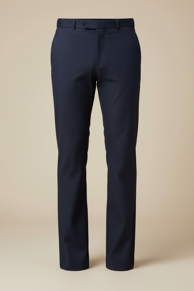 Pantalon Patte D'Éléphant Bleu Marine Évasé Élégant Décontracté Homme - Polyester - vue 3