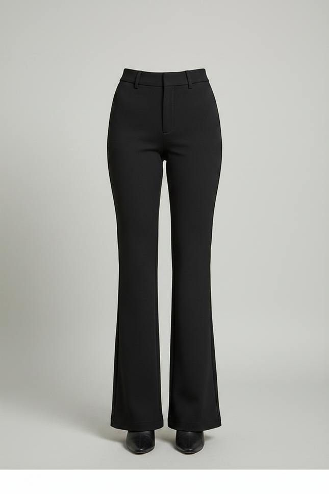 Pantalon Moulant Patte D'éléphant - Noir Polyester - vue 3