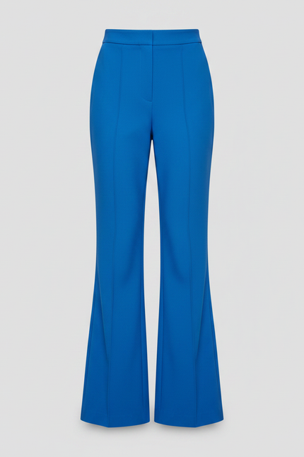 Pantalon Patte D'Éléphant Bleu Évasé Taille Haute Fluide - Polyester - vue 3