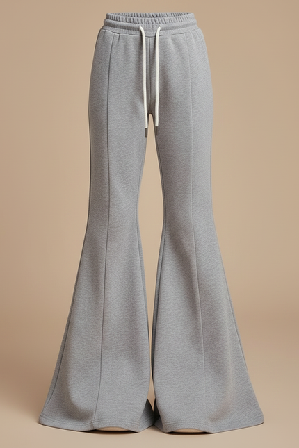 Pantalon Patte D'Éléphant Gris Cordon Confortable Enfant - Molleton - vue 3