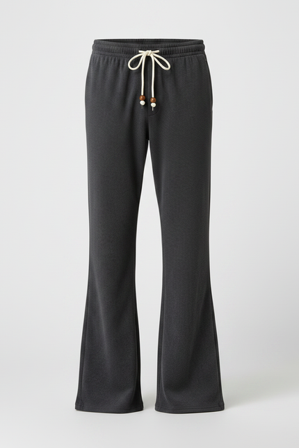 Pantalon Patte D'Éléphant Gris Anthracite Ample Décontracté Homme - Maille - vue 3