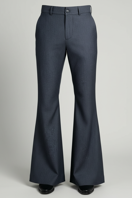 Pantalon Patte D'Éléphant Homme, Denim Bleu, Coupe Évasée, Vintage - Jean - vue 3