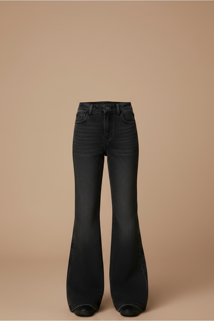 Pantalon Patte D'Éléphant Noir Denim Évasé Enfant - Jean - vue 3