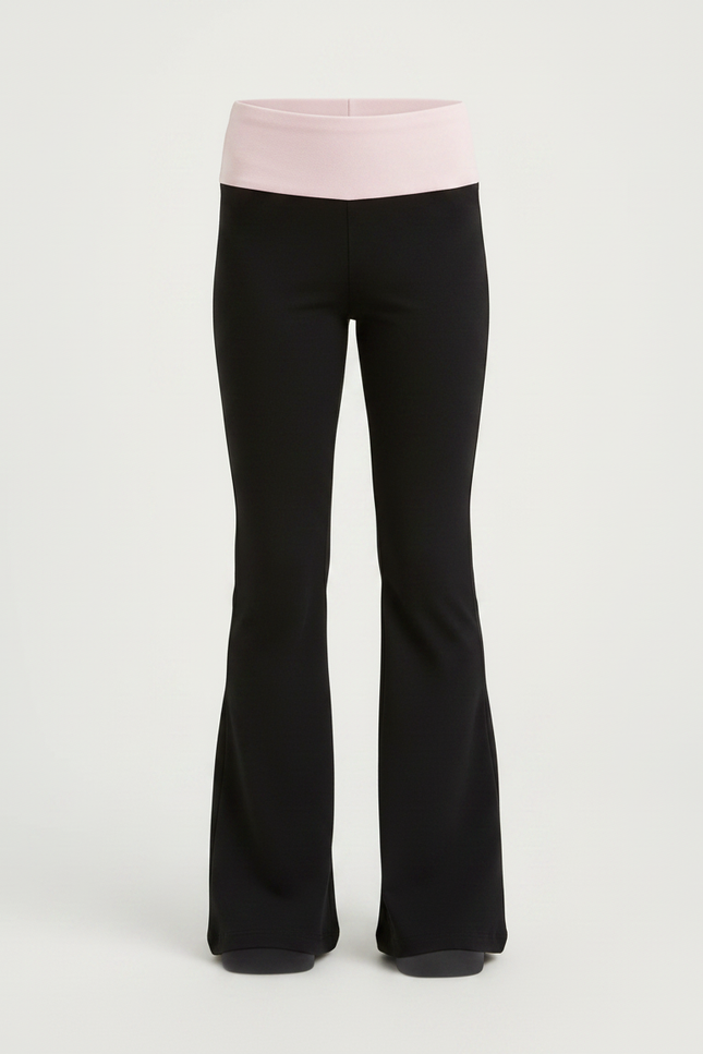 Pantalon Patte D'Éléphant Noir Confortable Évasé Fille Simple - Polyester - vue 3