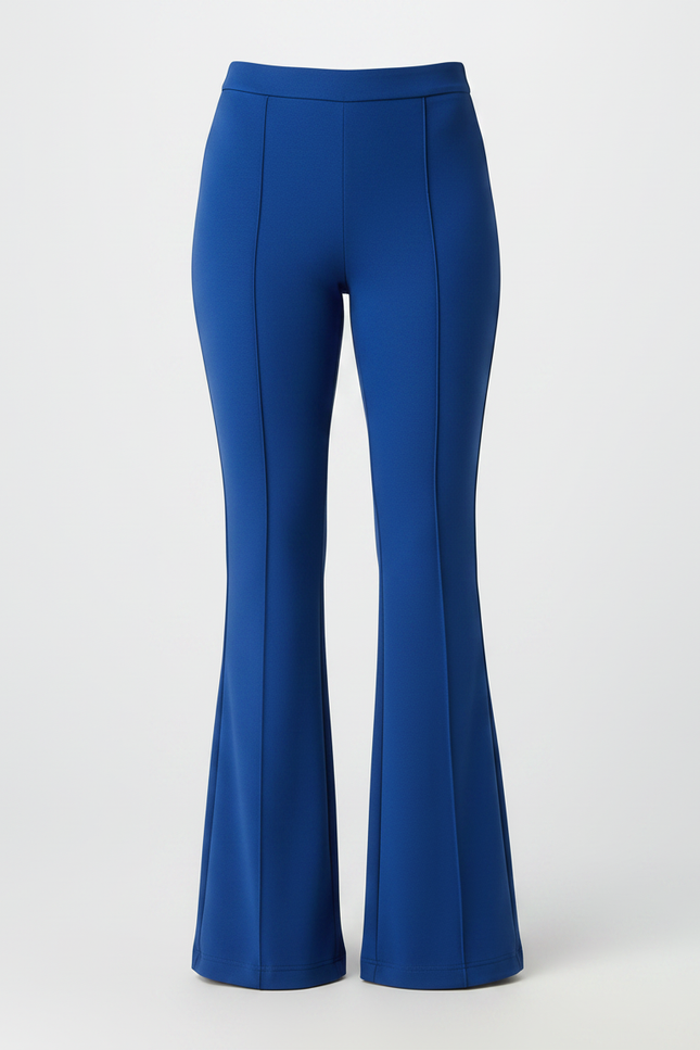Pantalon Patte D'Éléphant Bleu Royal Taille Haute Élégant - Polyester - vue 3