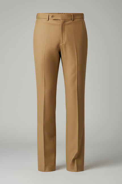 Pantalon Patte D'Éléphant Beige Homme Fluide Élégant - Gabardine - vue 3
