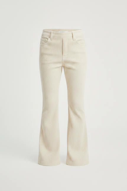 Pantalon Patte D'Éléphant Beige Côtelé Évasé Confortable Enfant - Cordé - vue 3