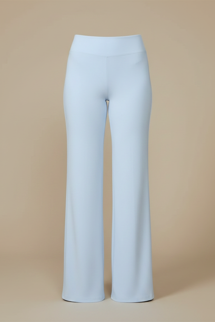 Pantalon Patte D'Éléphant Bleu Ciel Fluide Élégant Taille Haute - Polyester - vue 3