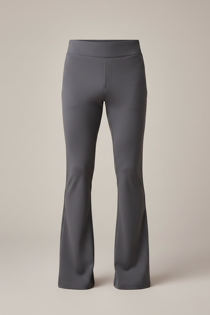 Pantalon Patte D'Éléphant Gris Homme Ajusté Confortable Évasé - Polyester - vue 3