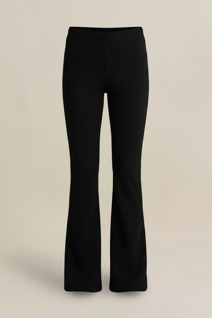 Pantalon Patte D'Éléphant Noir Doublé Polaire Enfant Évasé - Molleton - vue 3
