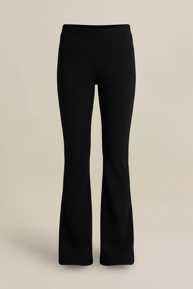 Pantalon Patte D'Éléphant Noir Doublé Polaire Enfant Évasé - Molleton - vue 3