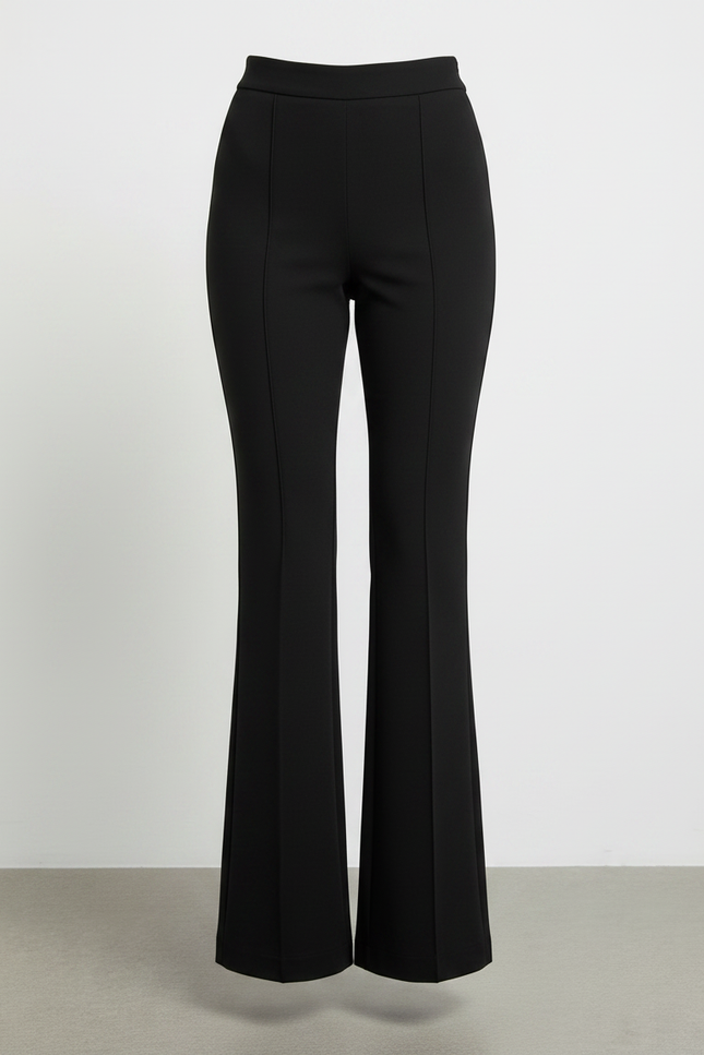 Pantalon Patte D'Éléphant Noir Évasé Élégant Taille Haute - Polyester - vue 3