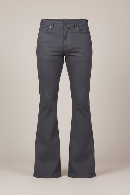 Pantalons Pattes D'éléphant Hommes - Gris Gabardine - vue 3